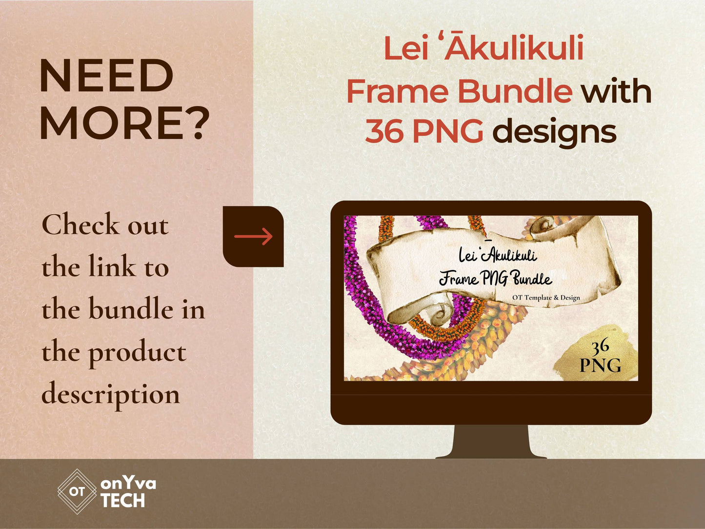 Akulikuli Lei | Hawaiian Frame PNG Liʻiliʻi Pack | Digital Download