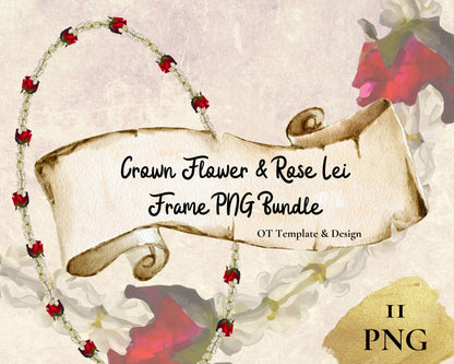 Crown Flower Rose Lei Frame Bundle