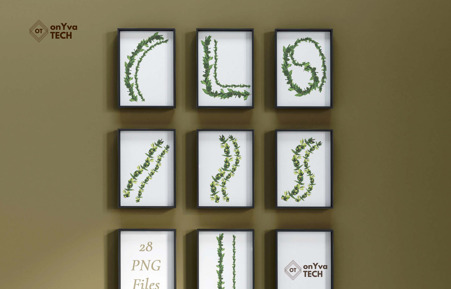 Maile Lei | Hawaiian PNG Decorative Element Set | Digital Download