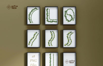 Maile Lei | Hawaiian PNG Decorative Element Set | Digital Download