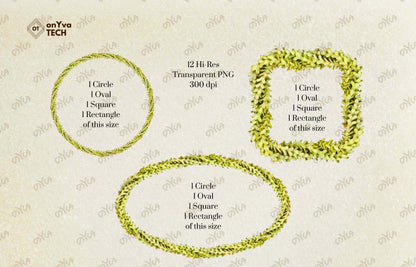 Pakalana 3 Strand Twist Lei | Hawaiian Frame PNG Bundle | Digital Download